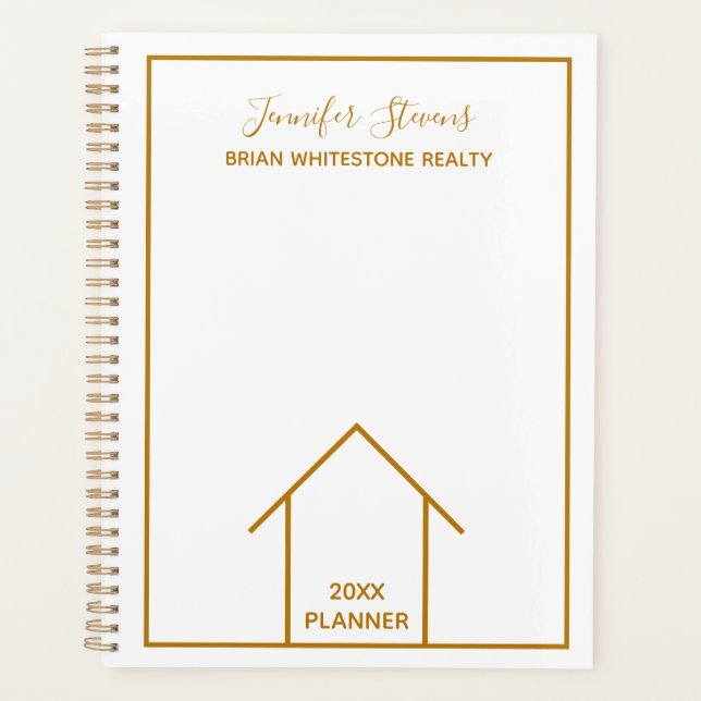 Agenda Real Estate Company Chic Dourado Realtor 2023 (Frente)