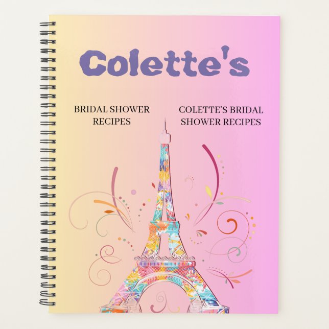 Agenda Receita de Casamento na Torre Eiffel (Frente)