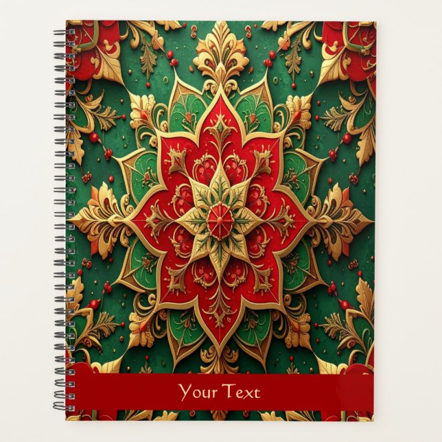 Agenda Red Green Decorative Holiday (Frente)