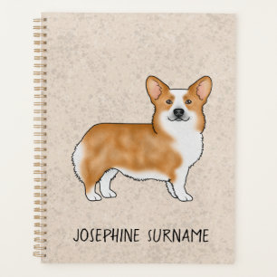 Agenda Red Pembroke Welsh Corgi Dog Com Nome Personalizad