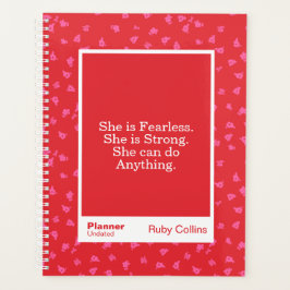 Agenda Red/Pink Floral Block Quote | Fully Customizable