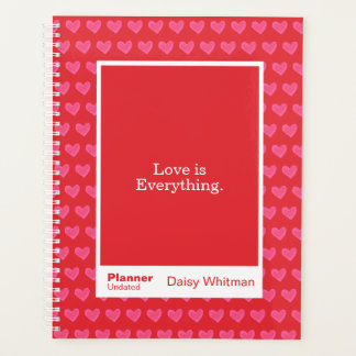 Agenda Red/Pink Hearts Block Quote | Fully Customizable