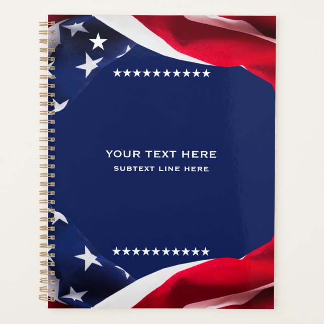 Agenda Red White & Blue-USA Flag Stars And Stripes 4 (Frente)