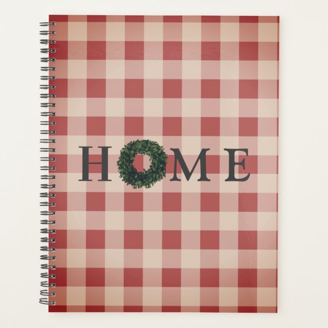 Agenda Red Xadrez HOME Script Gingham Country (Frente)