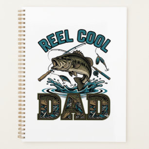 Agenda Reel Cool Dad Pesca de Robalo Design Vetorial Vint