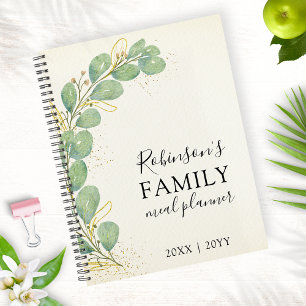 Agenda Refeição Da Família Eucalyptus Rustic Elegante