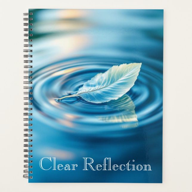 Agenda Reflexo de Água Ondulada | Água Tranquila Abstrata (Frente)