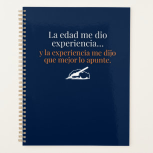 Agenda Regalo divertido en azul para gente mayor