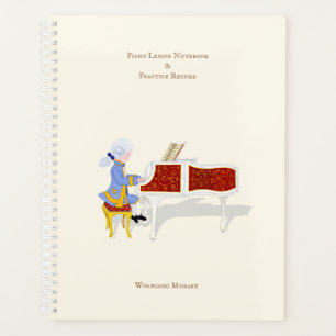 Agenda Registro de Lição e Prática de Piano Personaliz