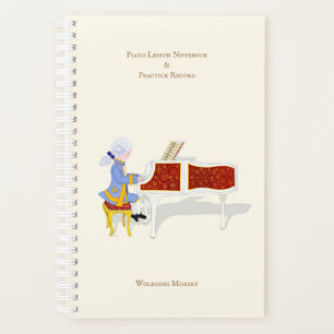 Agenda Registro de Lição e Prática de Piano Personaliz