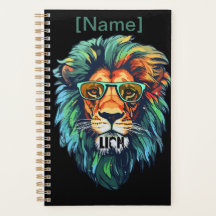 Rei Legal – Leão Colorido com Design de Óculos de