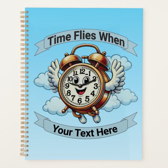 Agenda Relógio de Voo Personalizável "Quando" (Frente)
