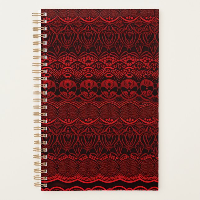 Agenda Renda Vermelha Deco (Frente)