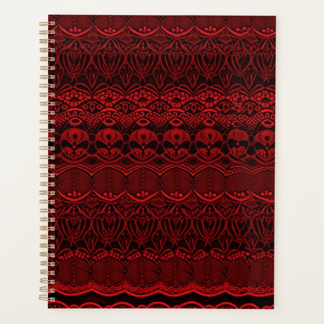 Agenda Renda Vermelha Deco (Frente)