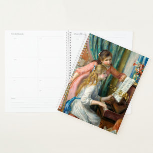 Agenda Renoir Girls no Piano Impressionismo Pintura