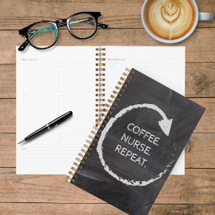 Agenda Repetir Enfermeiro de Café de Frase Personalizável