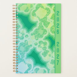 Agenda Resumo Abstrato Verde Retro