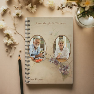 Agenda Retirada Floral de Vintage com Foto Dupla