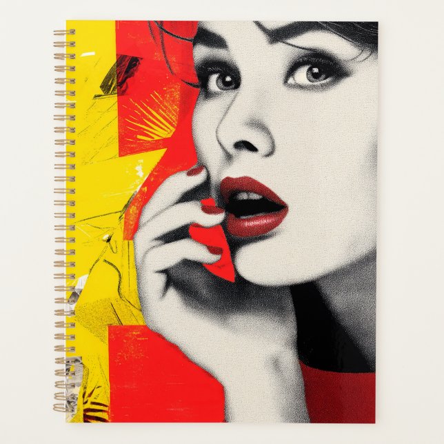 Agenda Retrato de arte com pop duplo (Frente)