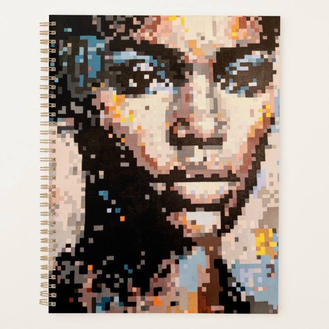Agenda Retrato de pixel expressivo (Frente)