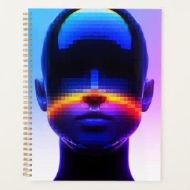 Agenda Retrato Futurista em Pixel Art – Abstrato Digital
