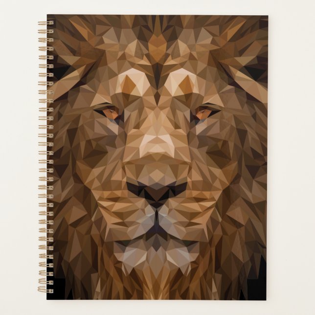 Agenda Retrato Geométrico Lion (Frente)