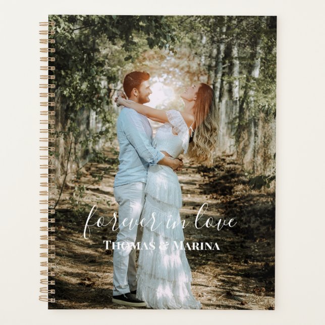 Agenda Retrato personalizado de caligrafia moderna (Frente)