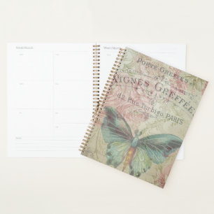 Agenda retro,chique,vintage,country rustic,florais,b