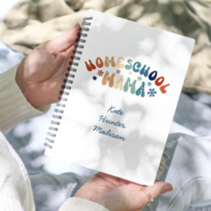 Agenda Retro Homeschool Mãe Personalizada