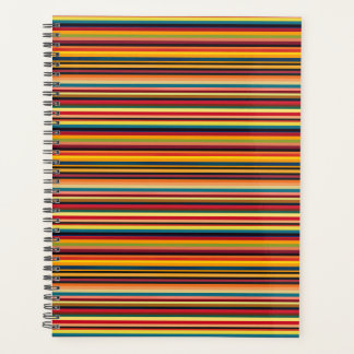 Agenda Retro Multicolour Stripe Modern Vintage Planner