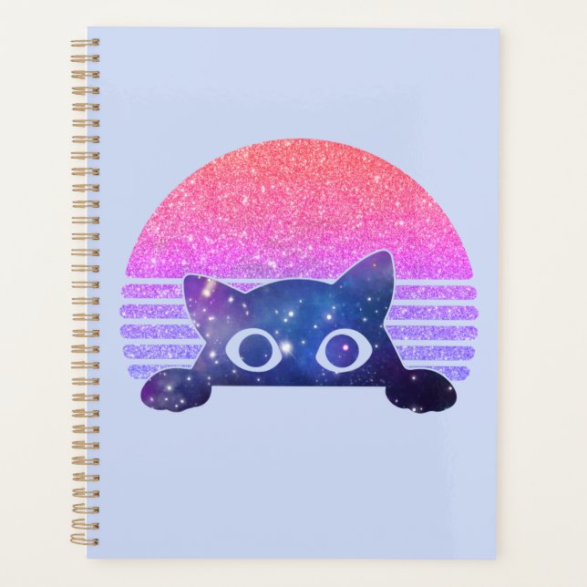 Agenda Retro Peeking Cute Cat (Frente)