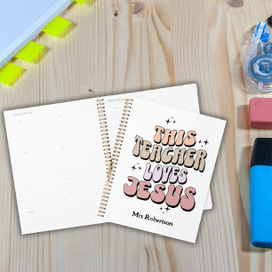 Agenda Retro personalizado Jesus agradecimento ao profess