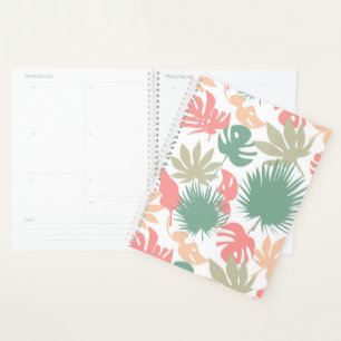 Agenda Retro, tropical, folhas