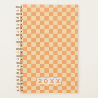 Agenda Retro Yellow Orange Checkerboard 2026