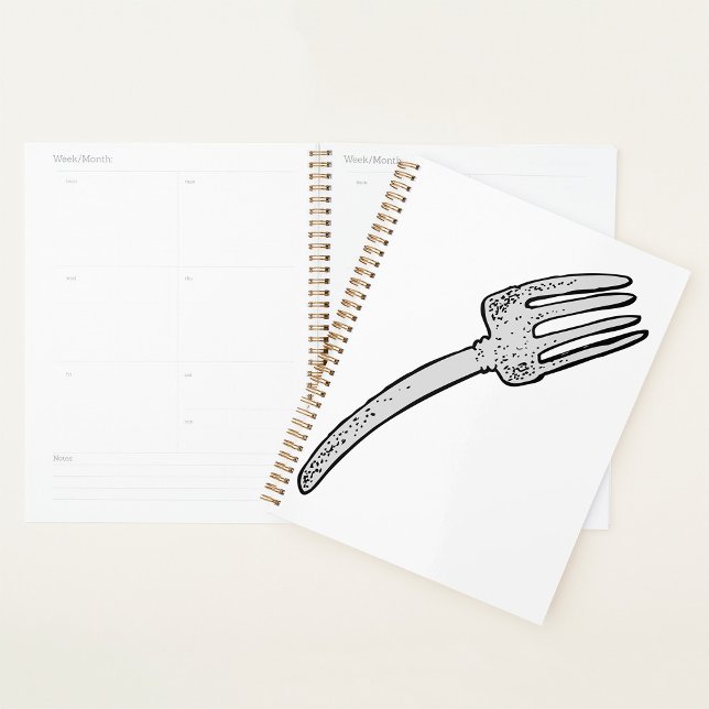 Agenda Retrócultaria Rustic Vintage Fork (Criador carregado)