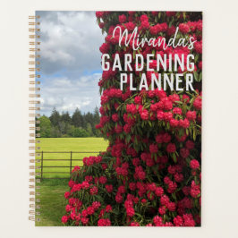 Agenda Rhododendron em Bloom. Notebook de jardinagem