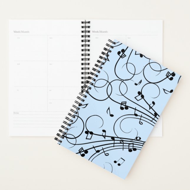 Agenda Rico Music Notes Blue (Exibição)