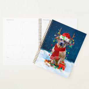 Agenda Ridgeback Dog em Presente de Natal na Neve
