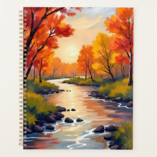 Agenda Rio de Outono Folhas de Outono Aquarela da Natur