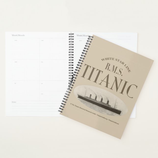 Agenda RMS Titanic Ghost Ship Sepia Planner (Exibição)