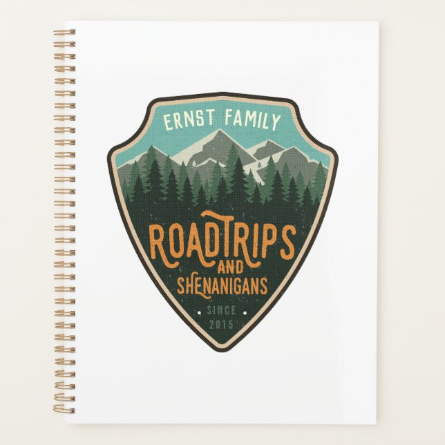 Agenda Road Trips e Shenanigans Viagem (Frente)