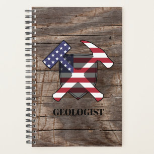 Agenda Rock Hammer e Shield do Geólogo Americano