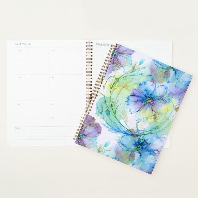 Agenda Rolha floral de aquarela (Exibição)