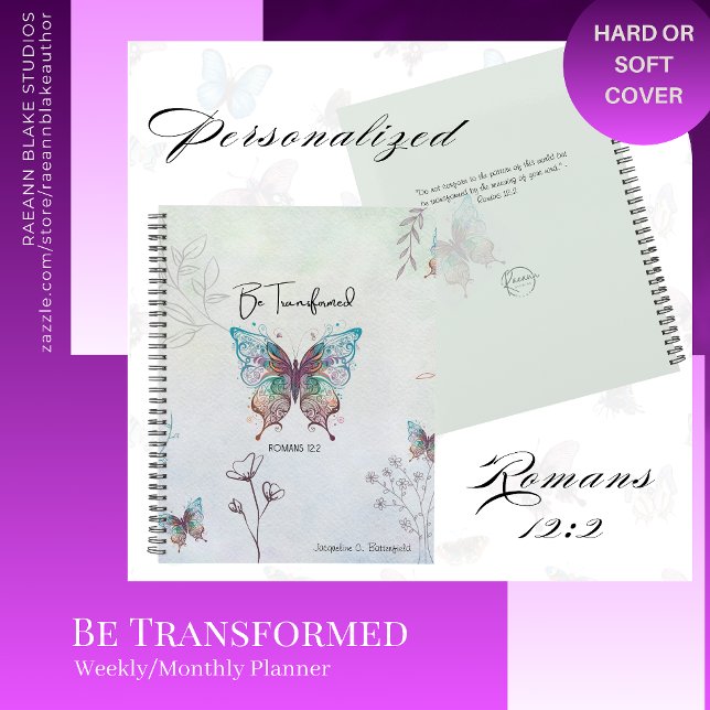 Agenda Romans 12:2 Be Transformed Weekly/Monthly Planner (Criador carregado)
