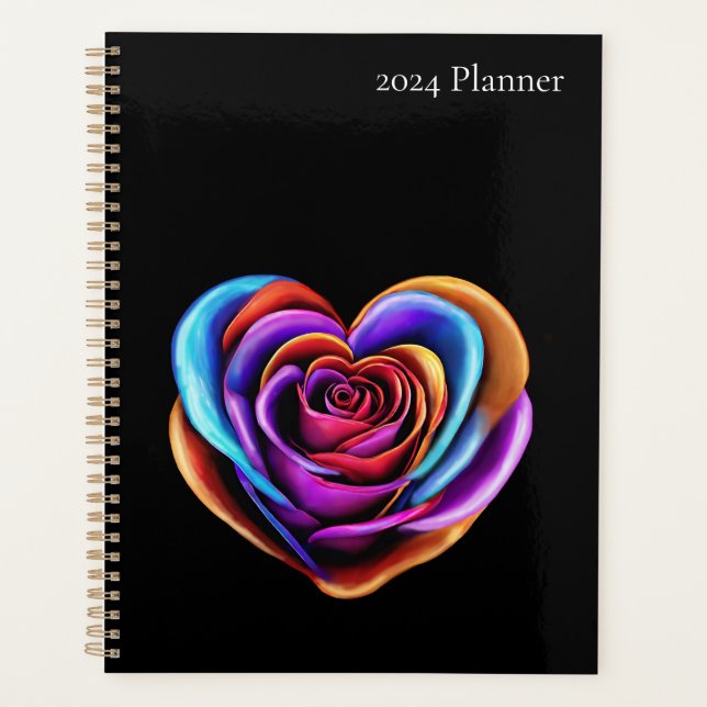 Agenda Rosa de forma colorida (Frente)