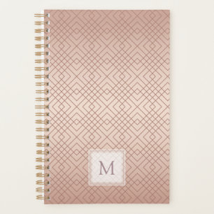 Agenda Rosa de padrão de luxo personalizado Dourado