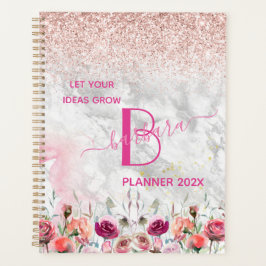 Agenda Rosa Dourado - Monograma do Mármaco Leve e Leve