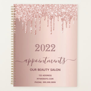 Agenda Rosa dourado salão 2025