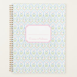 Agenda Rosa e Azul Floral Grandmillennial