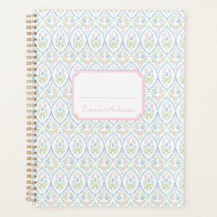 Agenda Rosa e Azul Floral Grandmillennial